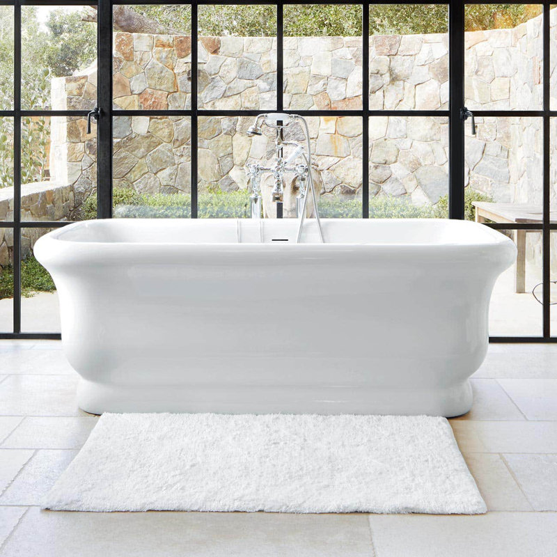 Chevington Brighton 67" x 32" Freestanding Soaking Acrylic Bathtub ...
